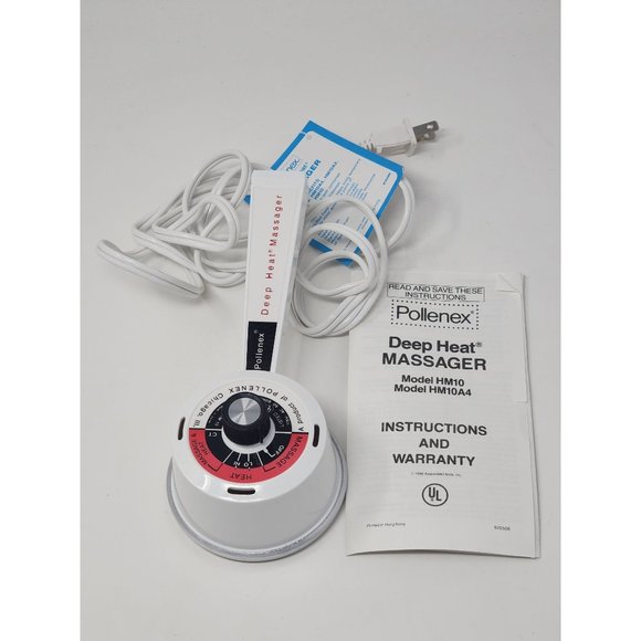 Vintage Pollenex Deep Massager 4 Attachments HM10A4 Relief Of Aches And Pains - Picture 2 of 7